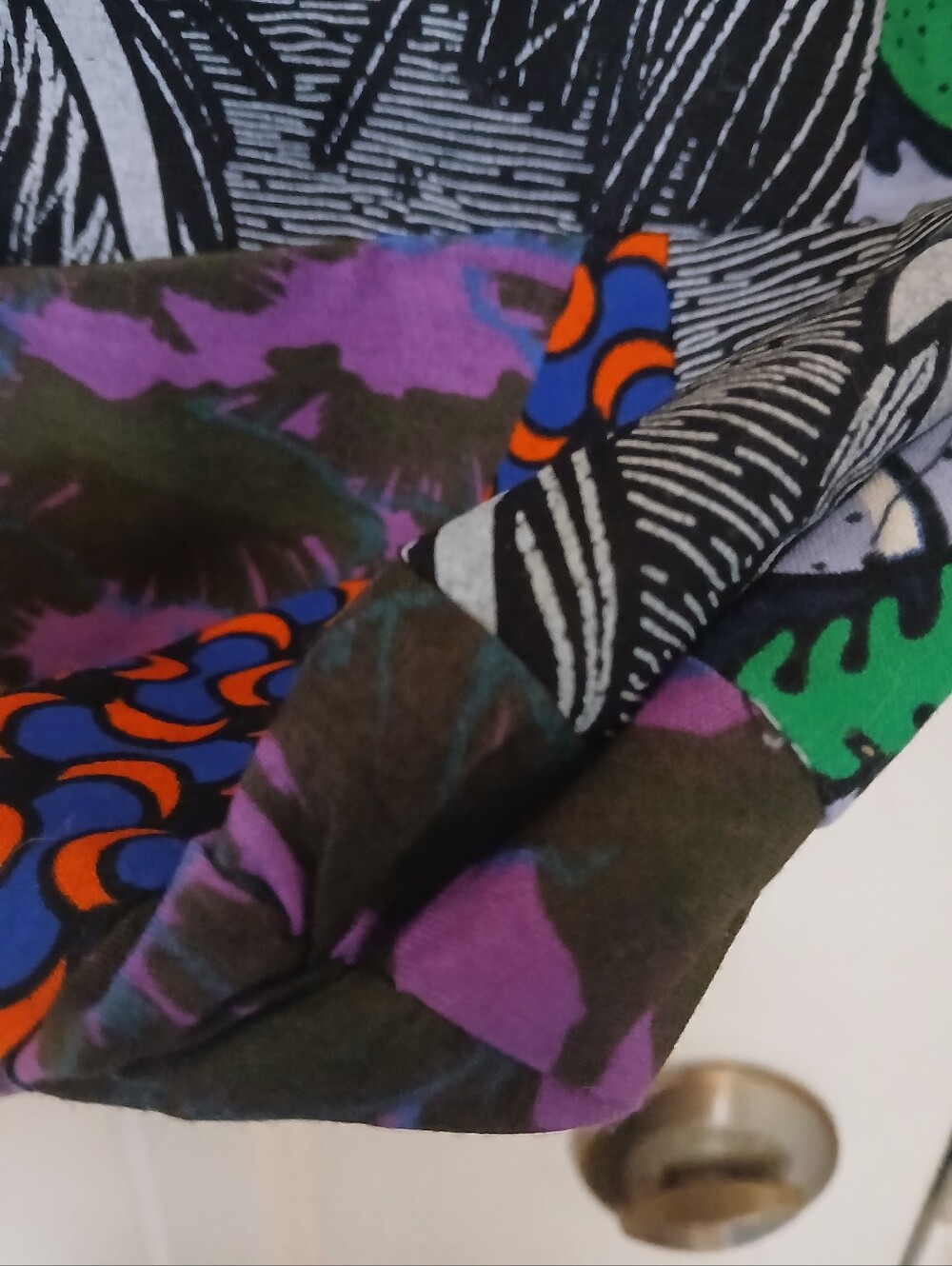 Multicolor Patchwork Shoulder Bag - Colorful Print - Picture 8 of 13